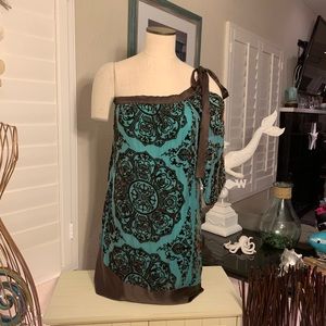 NWOT Hale Bob, Silk & Velvet Beaded Dress, Size S